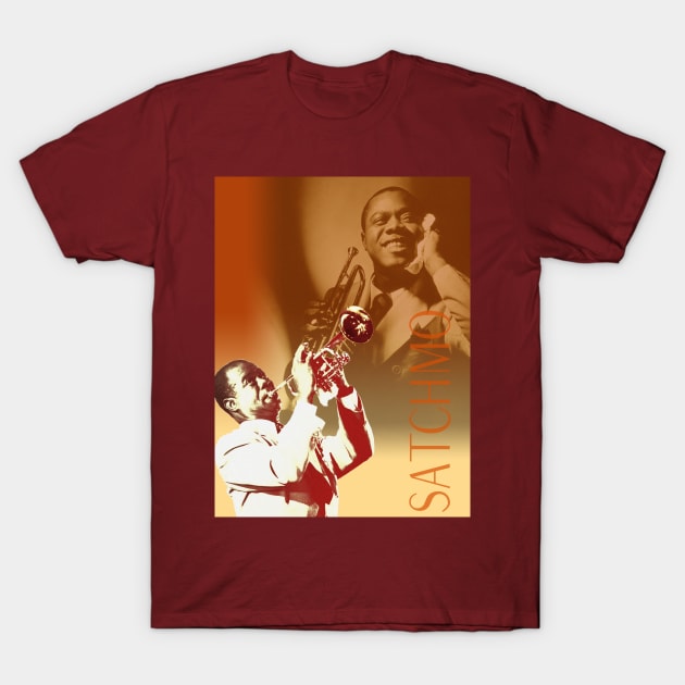 Louis Armstrong Collage Portrait T-Shirt by Dez53